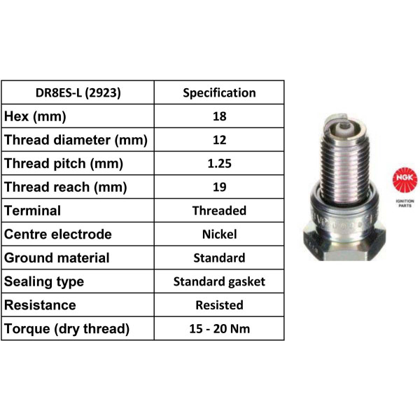 NGK NGK Spark Plug DR8ESL Plugs [Box 10]